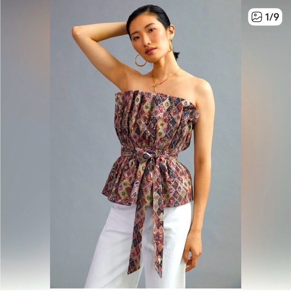 Anthropologie by Nikita Mhaisalkar Sequined Blouse - Size M - Multi Color